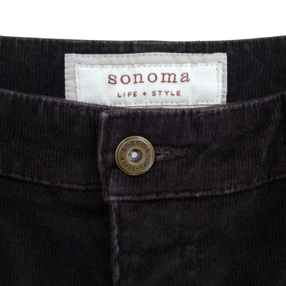 Sonoma Women's Brown Stretch Bootcut Corduroy Pants Size 8 Petite - Picture 3 of 10